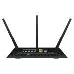 Router NETGEAR R7000P con capacidad inalámbrica Gigabit Ethernet, doble banda de 2,4 GHz y 5 GHz, color negro. SKU: R7000P-100PES