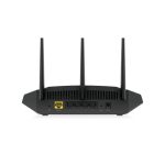 Router NETGEAR Nighthawk 4-Stream AX1800 WiFi 6 con Gigabit Ethernet y doble banda 2.4 GHz / 5 GHz, SKU: RAX10-100EUS, color negro