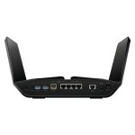 NETGEAR RAX200 router inalámbrico negro con tribanda (2,4 GHz/5 GHz/5 GHz) y Gigabit Ethernet, SKU RAX200-100EUS