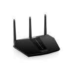 NETGEAR Nighthawk AX2400 WiFi 6 router con 5-stream, Gigabit Ethernet, doble banda 2,4 y 5 GHz, modelo RAX30 en color negro. SKU: RAX30-100EUS