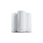 Imagen del NETGEAR Orbi 770 Tribanda con bandas de 2.4 GHz, 5 GHz y 6 GHz, compatible con Wi-Fi 7 (802.11be), en color blanco con SKU RBE773-100EUS