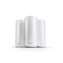 NETGEAR Orbi 870 Tribanda en color blanco, soporta frecuencias 2.4 GHz, 5 GHz y 6 GHz. SKU: RBE873-100EUS.