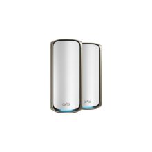 Imagen del NETGEAR Orbi 970 Series Quad-Band WiFi 7, paquete de 2, con triple banda 2.4 GHz / 5 GHz-1 / 5 GHz-2 / 6 GHz, compatible con Wi-Fi 6, color gris y SKU RBE972S-100EUS