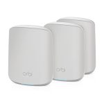Imagen del NETGEAR Orbi RBK353 AX1800, un sistema de red WiFi 6 de doble banda 2,4 GHz y 5 GHz, color blanco, SKU RBK353-100EUS