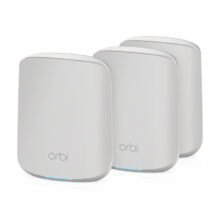 Imagen del NETGEAR Orbi RBK353 AX1800, un sistema de red WiFi 6 de doble banda 2,4 GHz y 5 GHz, color blanco, SKU RBK353-100EUS