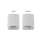 NETGEAR Orbi RBK762S Tribanda Wi-Fi 6 (802.11ax) en color blanco, soporta 2,4 GHz y 5 GHz, SKU: RBK762S-100EUS