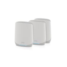 Router NETGEAR Orbi RBK763S Tribanda con frecuencias de 2,4 GHz y 5 GHz, Wi-Fi 6 (802.11ax) en color blanco, modelo interno, SKU RBK763S-100EUS