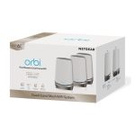 NETGEAR Orbi Quad-band RBKE963 AXE11000 WiFi 6E Mesh System, Wi-Fi 6 (802.11ax), Gris y Blanco, 16 Interno, RBKE963-100EUS