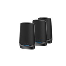 NETGEAR RBKE963B router inalámbrico con soporte Quad-band 2.4 GHz, 5 GHz-1, 5 GHz-2, y 6 GHz. SKU RBKE963B-100EUS, modelo en color negro.