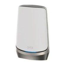 NETGEAR RBRE960 Quad-band con bandas de 2.4 GHz, 5 GHz-1, 5 GHz-2 y 6 GHz en color gris y blanco, modelo RBRE960-100EUS, ideal para redes inalámbricas