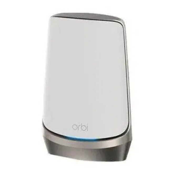 NETGEAR Router Quad-band Wi-Fi 6 con 4 Antenas Internas NETGEAR RBRE960 Quad-band con bandas de 2.4 GHz, 5 GHz-1, 5 GHz-2 y 6 GHz en color gris y blanco, modelo RBRE960-100EUS, ideal para redes inalámbricas