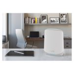 NETGEAR Orbi RBS760 Tribanda con Wi-Fi 6, frecuencias de 2,4 GHz y 5 GHz, color blanco, SKU RBS760-100EUS.