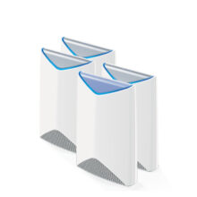 NETGEAR SRK60B04-100EUS sistema Wi-Fi Mesh Tribanda que admite Wi-Fi 2,4 GHz y 5 GHz en color blanco