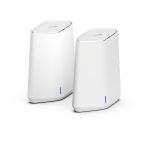 Sistema WiFi NETGEAR Orbi Pro WiFi 6 Mini AX1800 de dos unidades con doble banda (2,4 GHz / 5 GHz), tecnología Wi-Fi 6 (802.11ax) en color blanco, modelo SXK30-100EUS