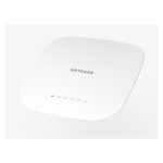 Vista frontal del NETGEAR WAC540, un punto de acceso inalámbrico blanco con velocidad de 1733 Mbps y soporte de Energía sobre Ethernet, SKU WAC540-10000S.