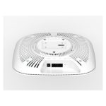 Vista frontal del NETGEAR WAC540, un punto de acceso inalámbrico blanco con velocidad de 1733 Mbps y soporte de Energía sobre Ethernet, SKU WAC540-10000S.