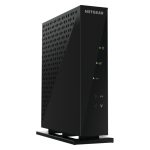 Imagen del router inalámbrico NETGEAR WNR2000 con Ethernet rápido, banda única de 2.4 GHz en color negro. SKU: WNR2000-100PES