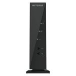 Imagen del router inalámbrico NETGEAR WNR2000 con Ethernet rápido, banda única de 2.4 GHz en color negro. SKU: WNR2000-100PES