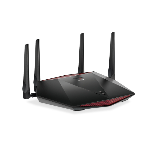 NETGEAR Nighthawk XR1000 WiFi 6 Gaming Router con Gigabit Ethernet Router inalámbrico negro NETGEAR Nighthawk XR1000 WiFi 6 para gaming con doble banda 2,4 GHz y 5 GHz. SKU: XR1000-100EUS