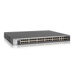Imagen del switch NETGEAR XS748T-100NES gestionado L2+/L3 con 48 puertos 10G Ethernet, color negro. SKU: XS748T-100NES