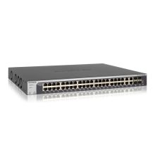 Imagen del switch NETGEAR XS748T-100NES gestionado L2+/L3 con 48 puertos 10G Ethernet, color negro. SKU: XS748T-100NES