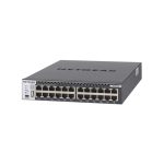 Switch NETGEAR M4300-24X Gestionado L3 con 24 puertos 10G Ethernet en formato 1U de color negro. SKU: XSM4324CS-100NES