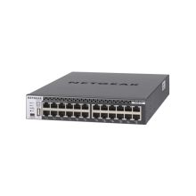 Switch NETGEAR M4300-24X Gestionado L3 con 24 puertos 10G Ethernet en formato 1U de color negro. SKU: XSM4324CS-100NES