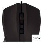 Nilox ratón óptico USB con 1600 DPI en color negro, SKU MOUSB1002