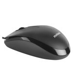 Vista frontal del Nilox Ratón USB 1600 DPI, modelo MOUSB1003, diseñado para precisión en el control del cursor