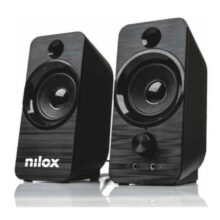 Nilox Altavoces de 6W con conexión USB, modelo NXAPC02, perfectos para mejorar tu experiencia de audio con gran calidad de sonido y fácil conexión USB.