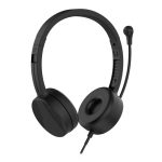 Auricular y casco Nilox NXAUSB01 alámbrico en color negro, diseñado para llamadas y música con calidad de sonido superior. SKU NXAUSB01