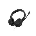 Auriculares alámbricos Nilox modelo NXAUSB02, color negro, conexión USB tipo A, ideales para llamadas y música