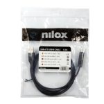 Cable Nilox USB-A a USB-B de 1.8 metros, ideal para impresoras, SKU NXCUSBA01