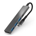 Nilox Hub USB-C con múltiples puertos modelo NXHUBUSBC02, ideal para conectar varios dispositivos simultáneamente.