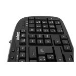 Nilox TECLADO USB MULTIMEDIA ESP con diseño ergonómico, modelo NXKBE000001, teclado para oficina o uso doméstico con botones multimedia
