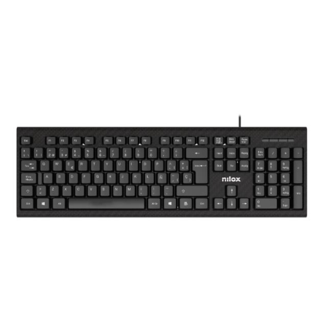 Nilox teclado USB español con ratón incluido para oficina en color negro Teclado Nilox NXKME0011 USB con diseño español, adaptable para oficina y acompañado de un ratón incluido, en color negro