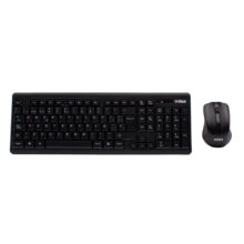 Combo de ratón y teclado wireless marca Nilox, modelo NXKMWE0001, con diseño ergonómico y conexión inalámbrica.