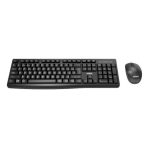 Conjunto de teclado y ratón Nilox NXKMWE012, teclado español inalámbrico RF color negro, ideal para oficina