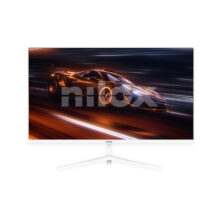 Monitor Nilox de 24 pulgadas, tecnología IPS, 200Hz, 1ms de tiempo de respuesta, puertos HDMI y DP, resolución Full HD 1920 x 1080 pixeles, color blanco. SKU: NXM24FHD2001