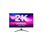 Imagen del monitor Nilox NXM272KD11 de 27 pulgadas con panel IPS, resolución 2K de 2560 x 1440 píxeles, frecuencia de 165Hz, tiempo de respuesta de 1ms, soporte G-SYNC y puertos 2HDMI DP USB en color negro.