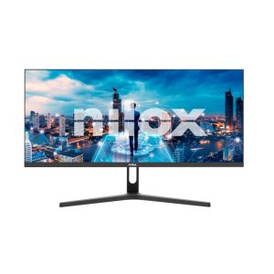Monitor Nilox de 29 pulgadas con resolución FHD, panel IPS UltraWide, tiempo de respuesta de 4 ms, frecuencia de 75 Hz y puertos HDMI y DisplayPort. SKU: NXM29UW01
