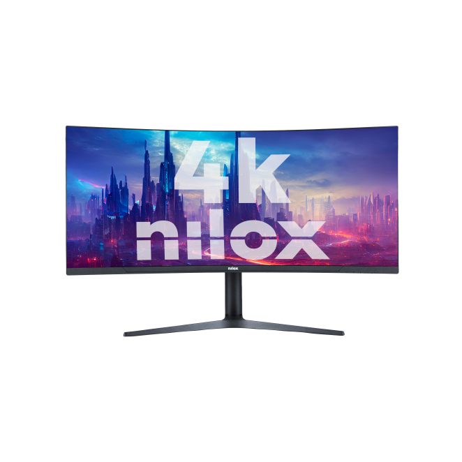 Nilox Monitor UltraWide 34 pulgadas Curvo 4K 144Hz Nilox MONITOR 34 pulgadas NXM344KD11 UltraWide 4K, curvo, 144Hz, 2 HDMI, 2 DP, 1ms, pantalla LED para PC, 3440 x 1440 píxeles, color negro.