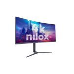 Nilox MONITOR 34 pulgadas NXM344KD11 UltraWide 4K, curvo, 144Hz, 2 HDMI, 2 DP, 1ms, pantalla LED para PC, 3440 x 1440 píxeles, color negro.