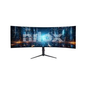 Monitor para PC Nilox NXM49CRVDC de 49 pulgadas con resolución 5120 x 1440 Pixeles en color negro.