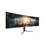 Monitor para PC Nilox NXM49CRVDC de 49 pulgadas con resolución 5120 x 1440 Pixeles en color negro.