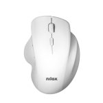 Imagen del ratón ergonómico Nilox, modelo wireless con 3200 DPI en color blanco, SKU NXMOWI3002