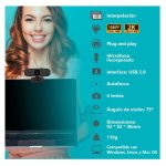 Nilox WEBCAM 1080P-2K, 30F ENFOQUE AUTOMÁTICO, SKU: NXWCA01, webcam de alta resolución con autoenfoque