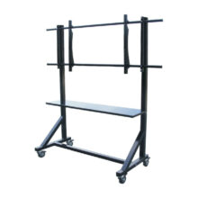 Imagen del OMB Video Trolley negro, soporte móvil para monitores de hasta 80 pulgadas, SKU 5008