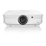 Optoma UHZ65LV videoproyector de alcance estándar con 5000 lúmenes ANSI, DMD 3D, resolución UHD 4K (3840x2160) en color blanco. SKU: E1P0A3LWE1Z1