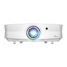Optoma UHZ65LV videoproyector de alcance estándar con 5000 lúmenes ANSI, DMD 3D, resolución UHD 4K (3840x2160) en color blanco. SKU: E1P0A3LWE1Z1
